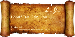 Labáth Jákob névjegykártya